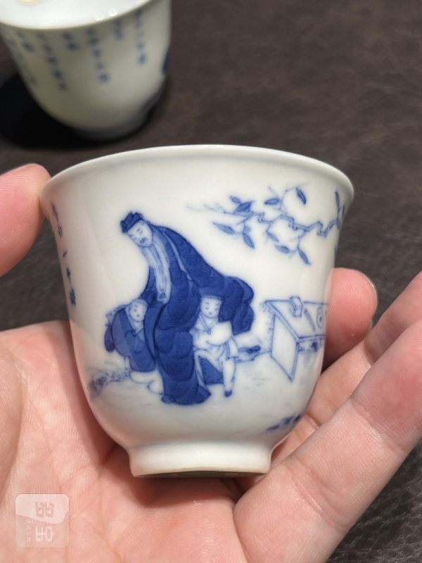 清道光 睿亲王“睿邸清赏”饮中八仙诗文酒盅一对 - 图8